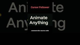 Mind-Blowing Cursor Effect in 15 Seconds! | HTML CSS Tutorial #shorts