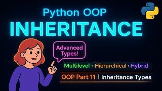 Master Inheritance in Python OOP | Multilevel, Hierarchical & Hybrid (OOP Part 11)