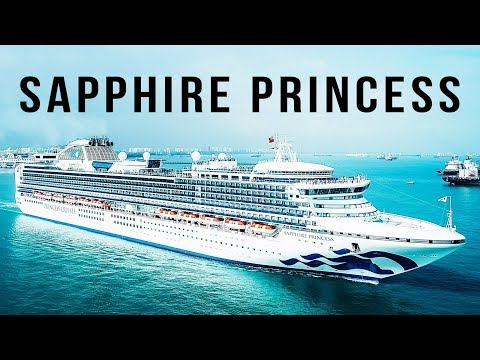 LARGEST CRUISE SHIPS IN THE WORLD. SAPPHIRE PRINCESS - CRUISE SHIP TOUR. DJI Mavic drone footage.