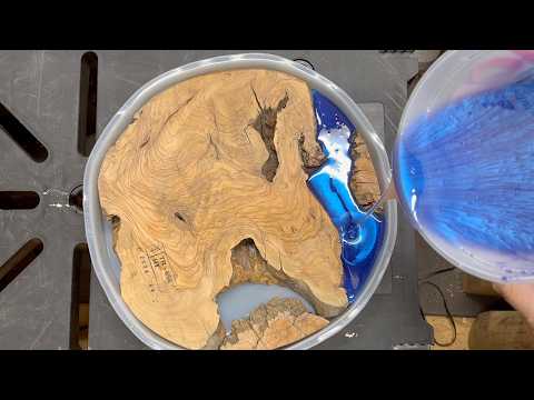 Ancient Olive Wood Meets the Sky — A Stunning Platter
