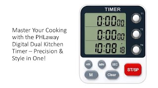 Master Your Cooking with the PHLaway Digital Dual Kitchen Timer – Precision & Style in One!