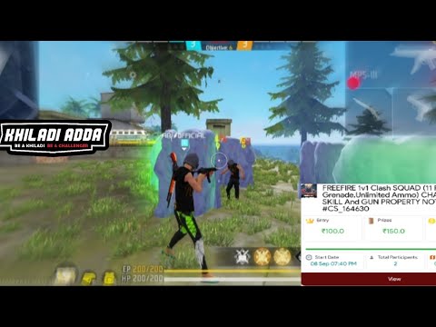 KHILADI ADDA 1V1 CLASH SQUAD CUSTOM GAMEPLAY/KHILADI ADDA CUSTOM GAMEPLAY EARN DAILY 🤑