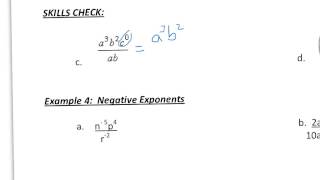 A1 L4.2 V4 Monomials: Zero Exponent Examples