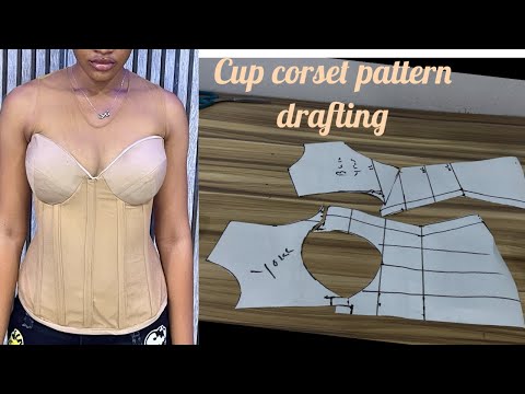 How To Draft And Cut An Inbuilt Cup Corset/Easy Tutorial