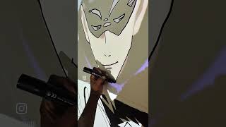 Part 6 of drawing on my wife’s walls! #gojo #artist #anime #humor #nerd #art #viral #explore