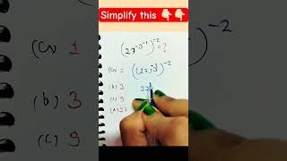 Negative exponent Tricks #youtube_shorts
