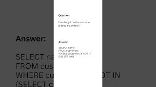 Day 5: Find Customers Who Placed No Orders – SQL Anti Join #sql #sqlquery #sqlquestions