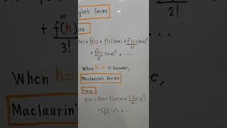 Advanced Math Series #maclaurin's #taylor #shorts