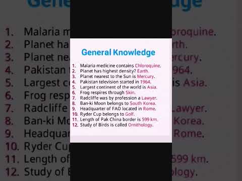Top 10 mcqs | General knowledge