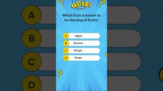 King of Fruits Quiz: Can You Crack the Code of Sweet & Stinky?..#shorts #gk #quiz #gkquiz #quiztime