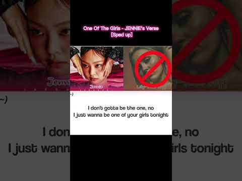 JENNIE's verse SPED UP in One of The Girls (lyrics) 🔥 #jennie #theidol #shorts #theweeknd