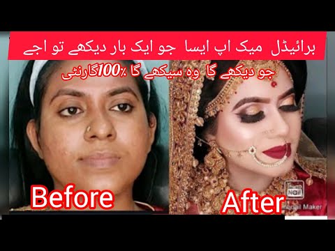 How to bridal makeup tutorial💄,bridal makeup brown eyes,bridal makeup @noorulfatimafatima9352
