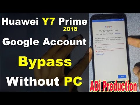 Huawei Y7 Prime 2018 FRP Bypass | Huawei LDN-L21 Google Account Unlock without pc 2022 | Easy method