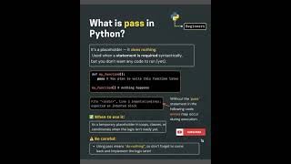 Pass Statement in Python! Subscribe for more!#subscribe_share_like #coding  #ytshorts