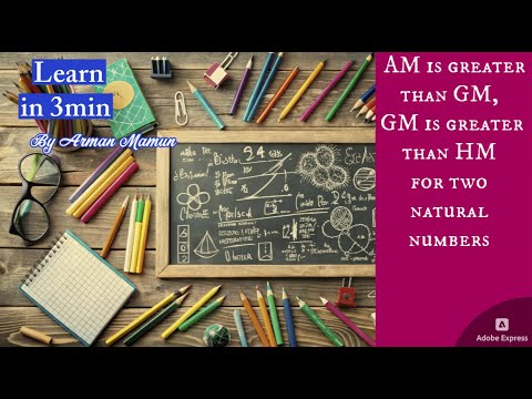 AM is greater than GM, GM is greater than HM for two natural numbers ||  rough khata || 2024