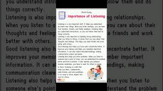 Important of listening 🎧#englishspeaking #spokenenglish /shot essay #quicklearn