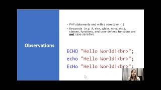 Intro to PHP, comments, variables, echo and print