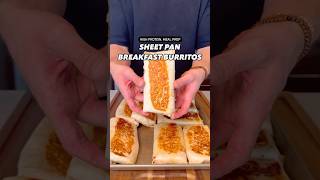 Macro-Friendly, High Protein Sheet Pan Breakfast Burritos #shorts