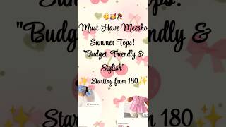 Trendy Summer Tops Haul must-Have🎀💖 #shortvideo #trending #shorts