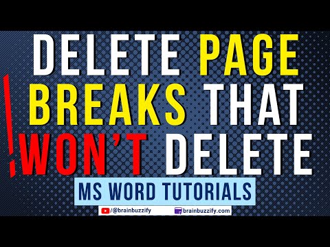 Delete Stubborn Page Breaks in MS Word | Delete Page Breaks That Won't Delete