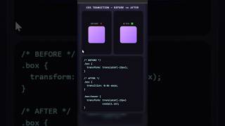 CSS Without Transition vs With Transition 🔥 #css #csstransition #htmlcss #webdevelopment