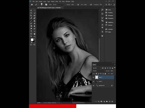 Neon light effect on face in PS #Shorts