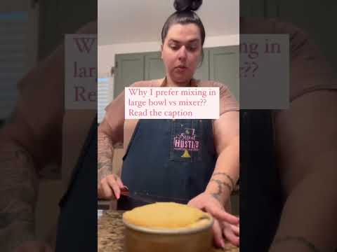 Save time & dishes by mixing your batter in a large bowl vs a stand mixer. This bowl holds 7batches!