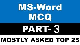 ||Ms word Mcq-Quiz-Part - 3 || For all Competitive Exams SDA FDA KAS IAS #computerknowledge #shorts