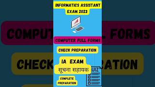 COMPUTER FULL FORMS Informatics Assistant Exam #IAEXAM #IA #full_forms