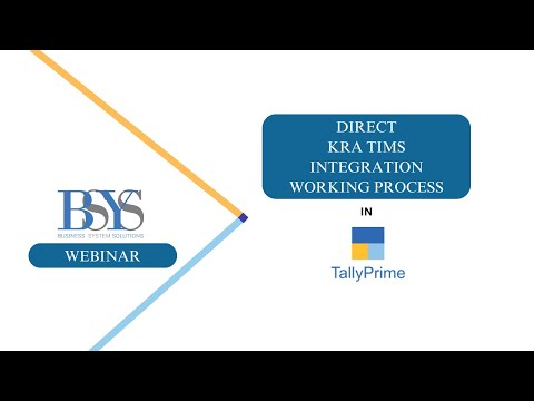 Webinar KRA TIMS with Software | #tims #kenya #tallyprime #erp #bsys