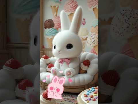🐰 Bunnies Eating CAKES  🍬 | Cutest Bunny ASMR | Viral Rabbit Mukbang Watch this adorable   bunnies