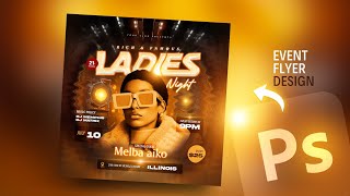 Late Night Event Flyer Design • Teaser 🔥@BrightPhotoshopTutorials