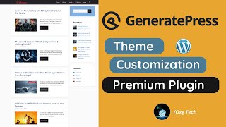 GeneratePress WordPress Theme Customization | Premium Plugin