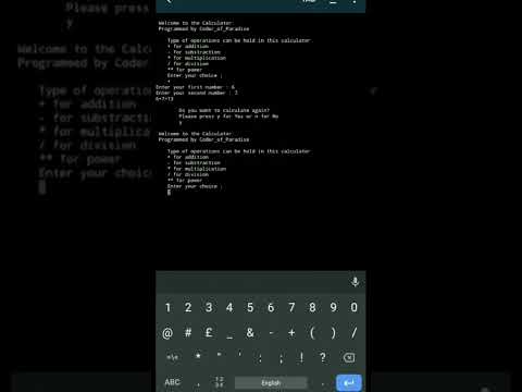 Make Calculator in python | Better then Python Interpreter Calculator | #Fast_Tutorial 1 #python
