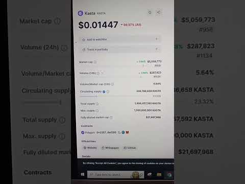 Kasta Coin - The Bottom Is In - will 100x this coming Bull Market- Stack and Go Long #kasta