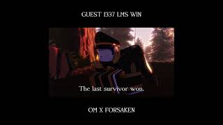 Guest 1337 Solo Win - Outcome Memories x Forsaken #forsaken #outcomememories