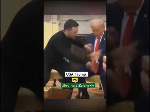 Donald Trump and Zelensky had a fight. #shorts #trump #zelensky #fight 😱💥🔥