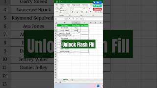 Unlock Excel's Flash Fill Feature – Here’s How! #flashfill
