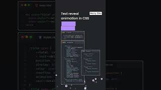 ✨ Text Reveal Animation with CSS3, JavaScript & HTML! 🚀 | Create Stunning Effects 🌟||#shorts #js #ai