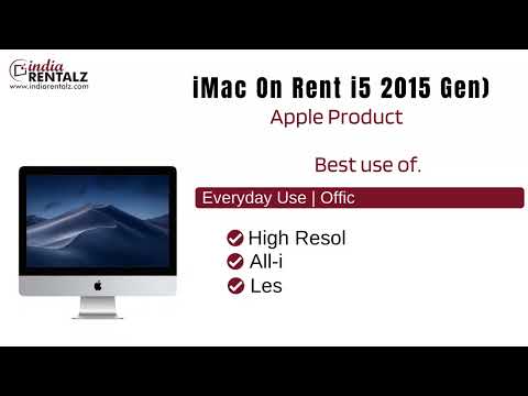 iMac on rent i5 2015 Gen  16GB RAM 256GB SSD |Indiarentalz