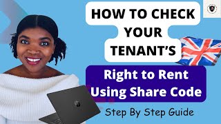 How to check your tenant’s right to rent in the UK using a share code.