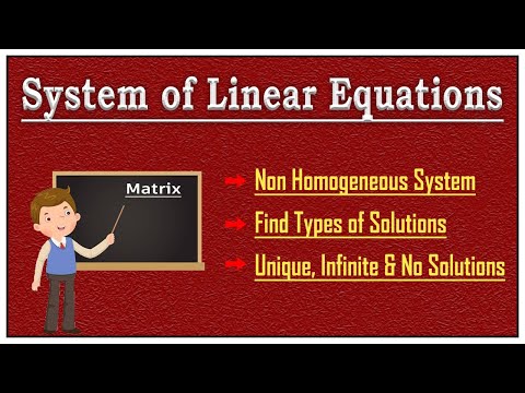 Full concept on Non-Homogeneous linear Equation// Find types of solution//unique ,infinite solution/