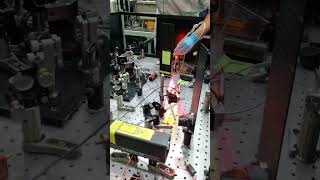 Fast forward working in a laser science laboratory (7 hours time-lapse in a laser laboratory)