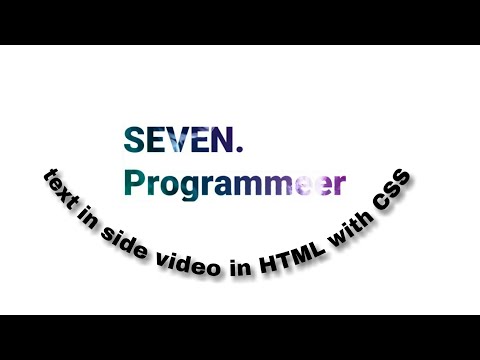 Text in side video in HTML with CSS.