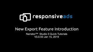 RAD Academy: Narrator™ Studio Overview (EXPORT Feature)