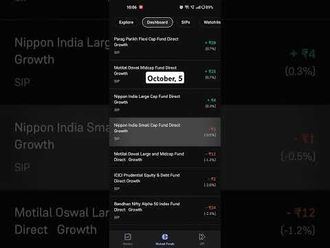 Mutual fund crash 😔 Mutual fund Daily Returns #mutualfunds #bestmutualfunds