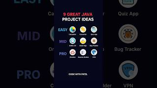 9 Best Java Project Ideas 🔥 | Easy to Pro | Level Up Your Coding Skills #java #coding