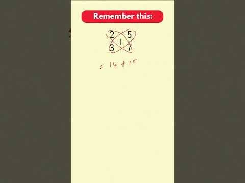 How To EASILY Add Fractions | Cross Multiplication