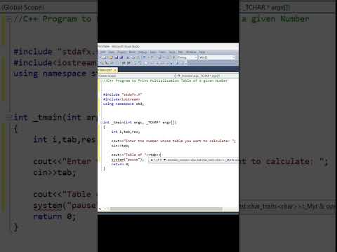 C++ Program to Print Multiplication Table of a Number|C++ Tutorial  #cpptutorial#cppcode#education