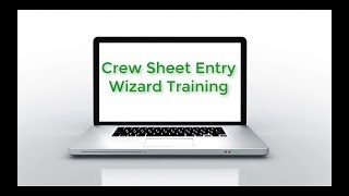 Datatech Training: Crew Sheet Entry Wizard